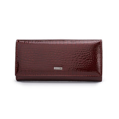 Crocodile Print Leather Wallet & Handbag Set