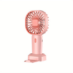 Portable Handheld Fan Rechargeable Cooling Mini USB Fan With Phone Holder
