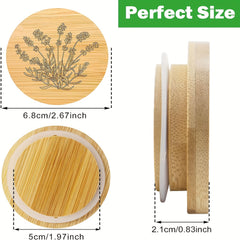 Bamboo Wooden Lids for Oui Yogurt Jars - Set of 24