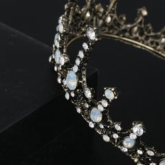 Baroque Wedding Crown Tiara Queen Flower Headpiece Halloween Prom Hair Accessory