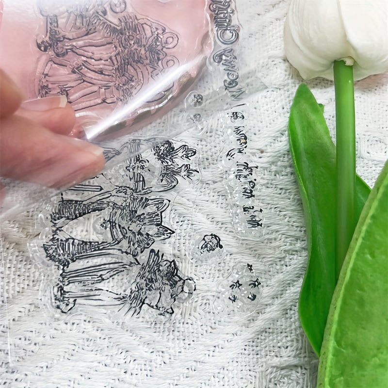 Cat Christmas Silicone Stamp For Scrapbooking DIY Craft Supplies