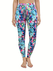 Geometric Print Skinny Leggings Stretchy Casual Leggings