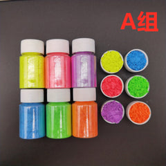 6-Color Faux Pearl Powder Flash Pigment Kit 10g Bottle for DIY Crafts