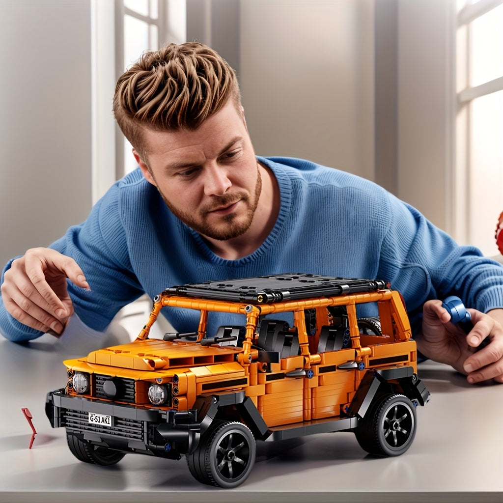 Stylish Orange Off Road Vehicle Building Block Set