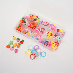 DIY Cartoon Flower Animal Fruit Series Ring Jewelry Gift For Girls Kids