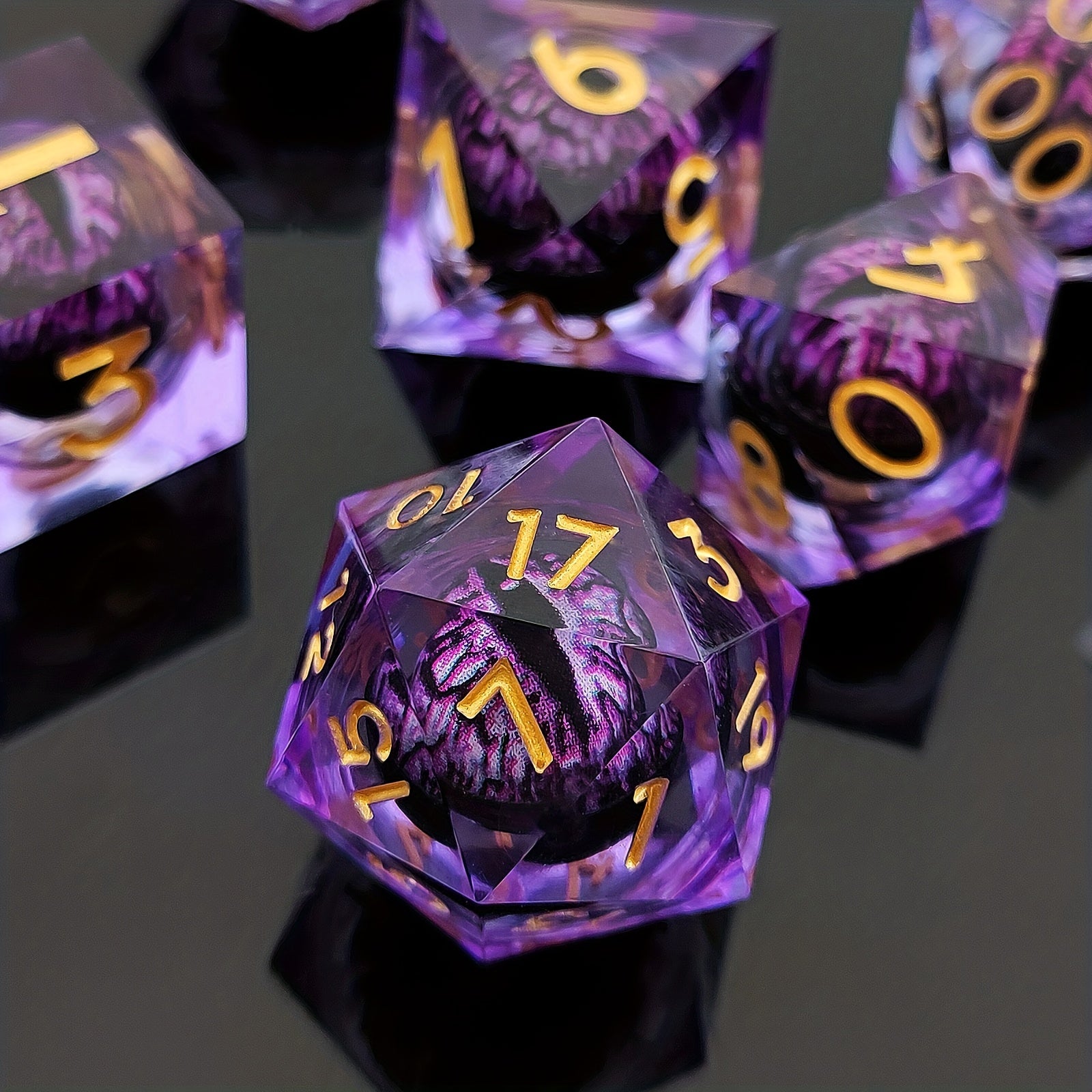 Dragon's Eye Resin Dice Set for Roleplaying Board Game
