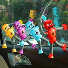 4pcs Colorful DIY Robot Toys with Suction Cups in Purple Red Yellow