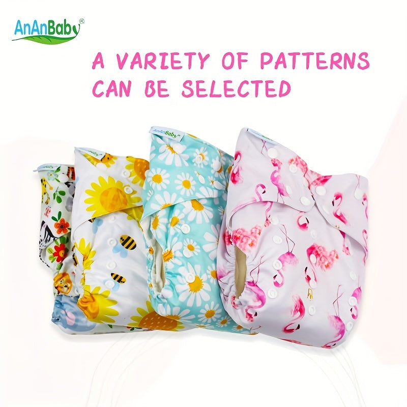 Kawaii Flowers Infant Cloth Diapers Leak Proof Diaper Pants