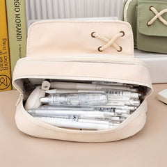 Large Capacity Pencil Bag Soft Cloth Student School Supplies Storage Bag