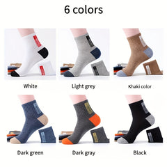 6 Pairs Men's Sports Socks Short Crew Deodorant Breathable Outdoor Socks