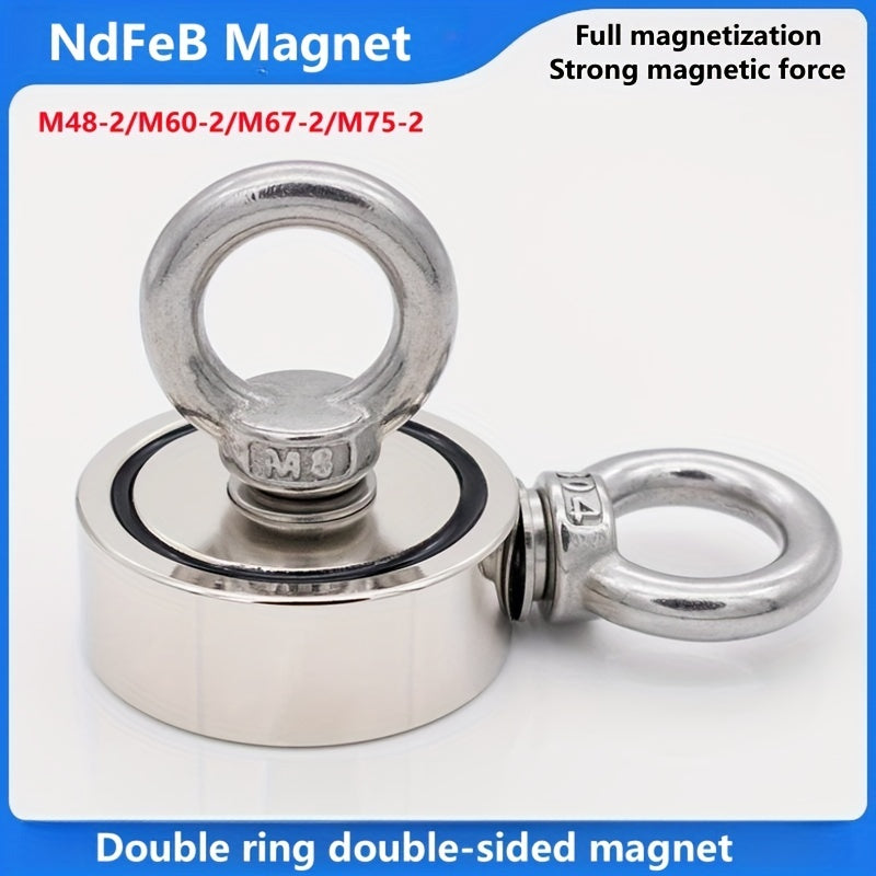 High Power Fishing Magnet with Eye Bolts for Lakes Beaches and Treasure
