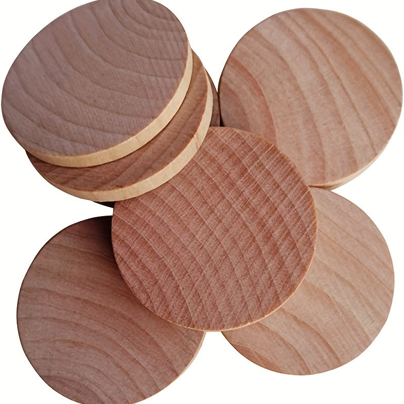 Round Wooden Coins 18 Inch 5pcs Natural Wood Chips DIY Art Crafts Projects