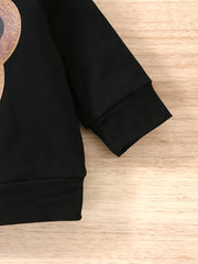 Bear Graphic Baby Boy's 2pcs Sweatshirt & Sweatpants Set for Spring Fall