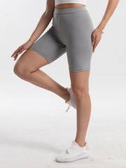 High Waist Solid Seamless Sports Biker Shorts for Fitness Running Yoga
