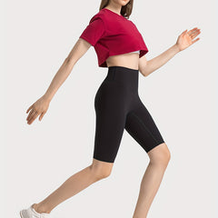 High Waist Yoga Short Tummy Control Butt Lifting Seamless Sporty Short