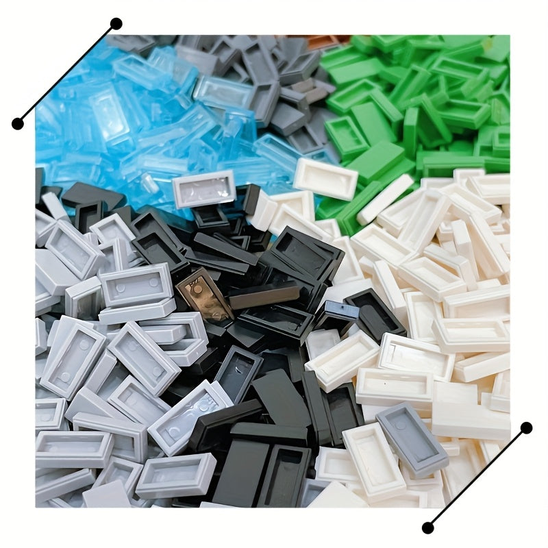 ABS Plastic 1x2 Light Plate Bricks Mixed Building Blocks DIY Education Toy Parts
