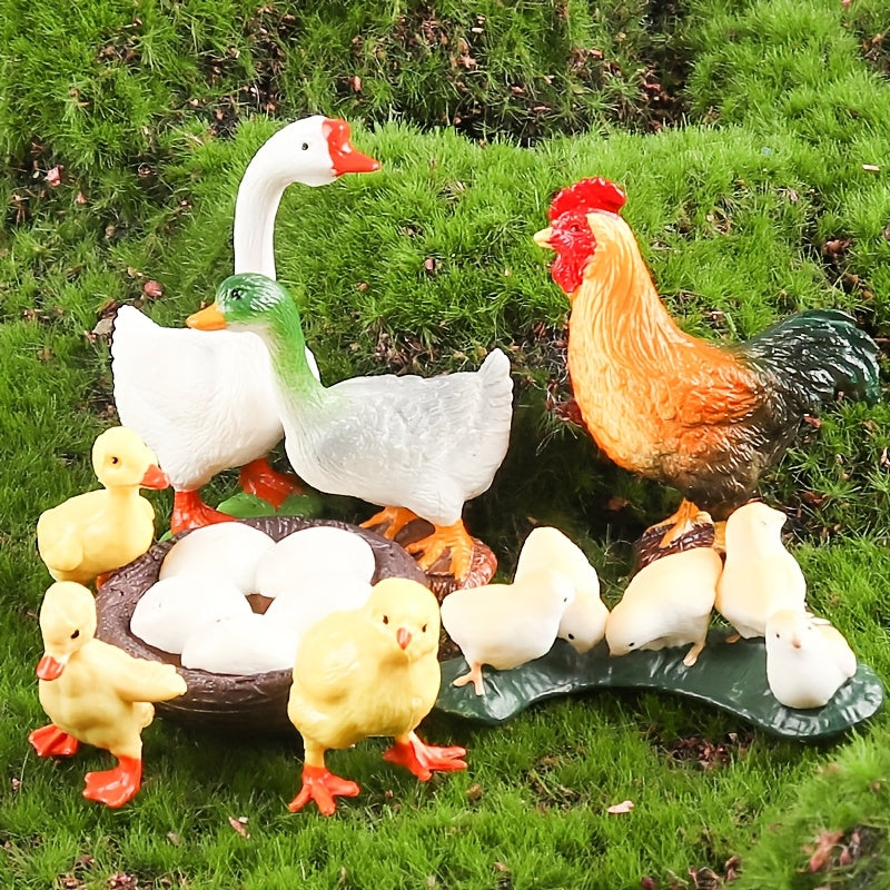 8pcs Realistic Farm Animal Figurines for DIY Landscape & Home Decor
