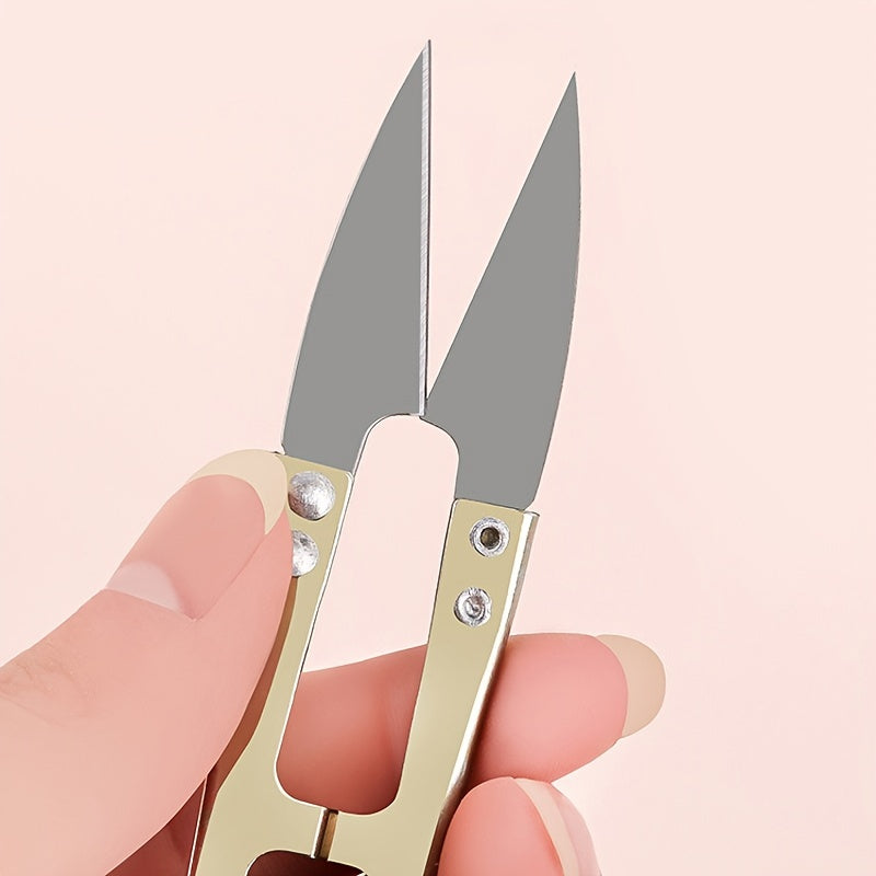 Household U-shaped Spring Yarn Scissors