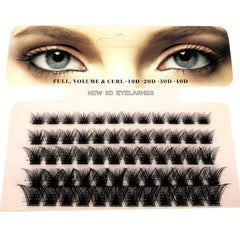 60 Clusters DIY Eyelash Extensions 0.07mm D Curl Wispy Lashes