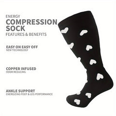 Compression Socks 15-20 mmHg Extra Wide Calf Knee High Stockings
