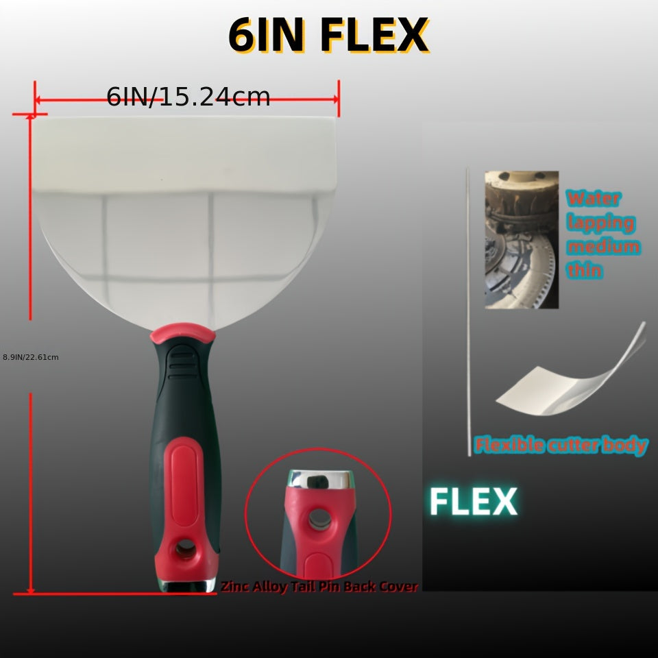 Stainless Steel Putty Scraper Plaster Shovel with Two Handles