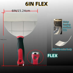 Stainless Steel Putty Scraper Plaster Shovel with Two Handles