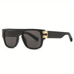 Men's Large Frame Block Sunglasses for Street Photography Holiday Party