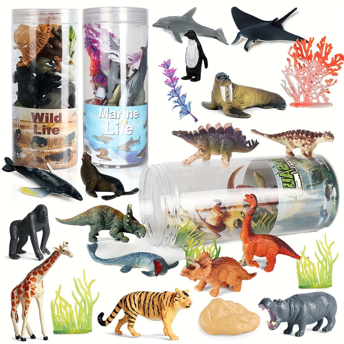 Animal Model Toy Montessori Sea Life Animals Farm Playset Kid Toy Gift