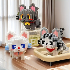 1435pcs Cartoon Cat Building Blocks Set DIY Assembly Toy for Adults and Teens
