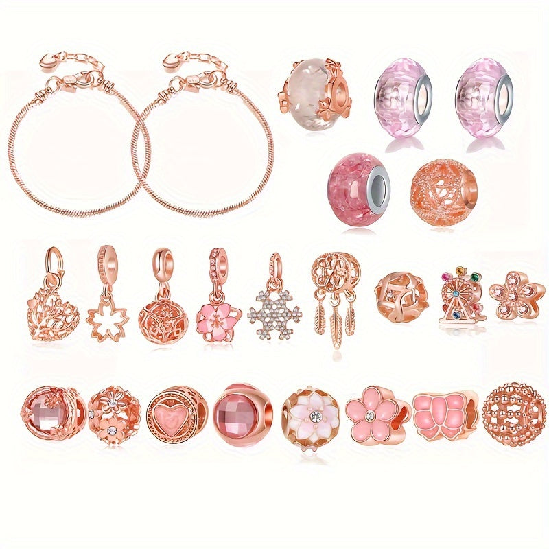 DIY Charms Beads & Bracelets Advent Calendar 24 Days Christmas Gift Set