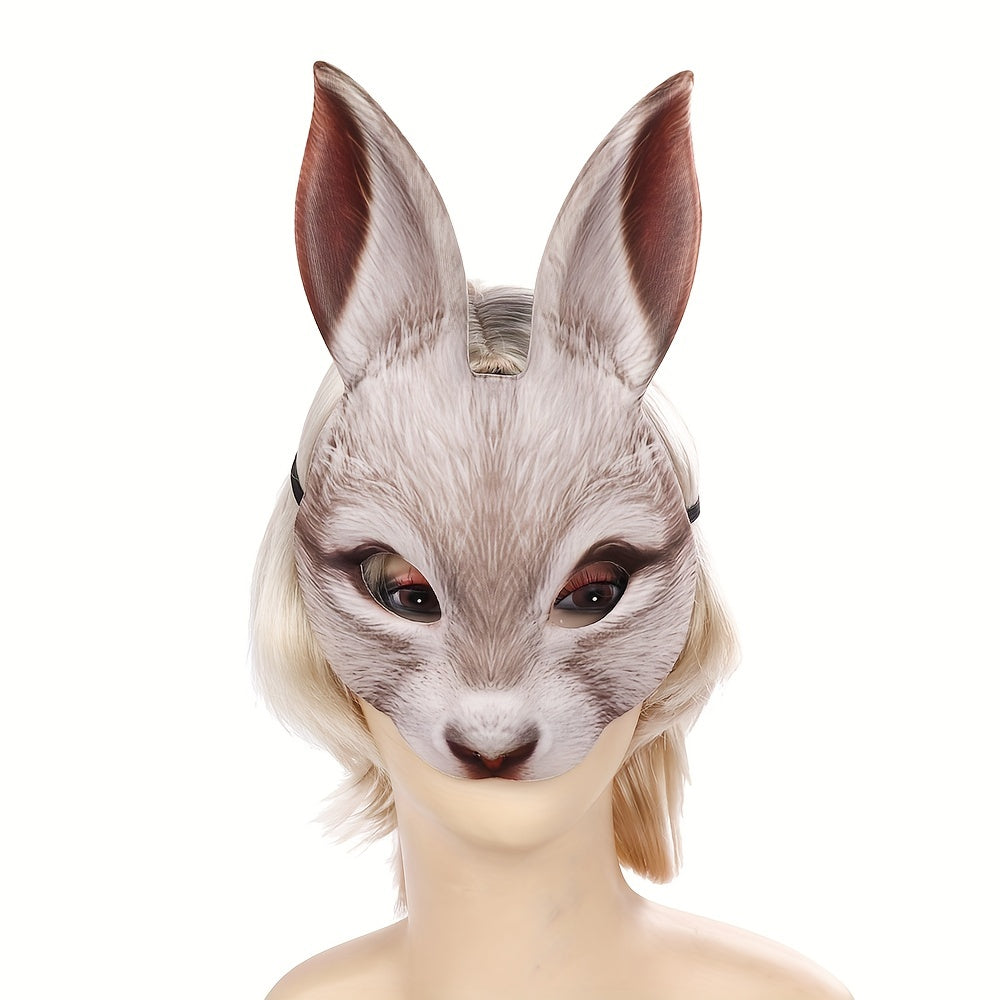 Girls Halloween Rabbit Mask for Carnival Party Makeup Dance