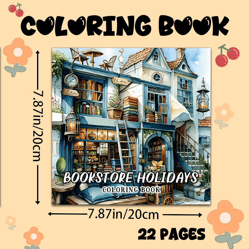 Deluxe Edition Adult Coloring Book Unique Bookshelf & Cozy for Family Friends