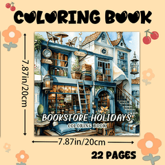 Deluxe Edition Adult Coloring Book Unique Bookshelf & Cozy for Family Friends