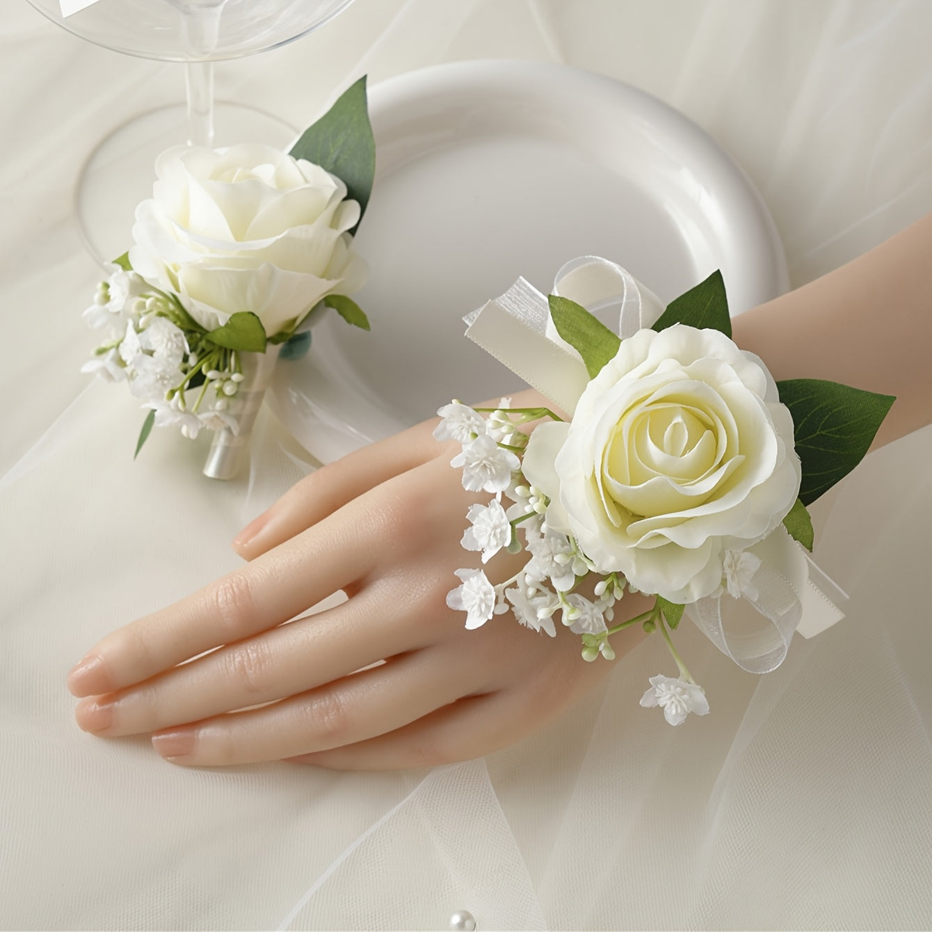 Classic Rose Corsage for Groom, Weddings, Formal Events