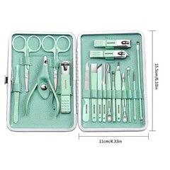 18pc Outdoor Portable Nail Clipper Set Household Adult Foot Repair Tool