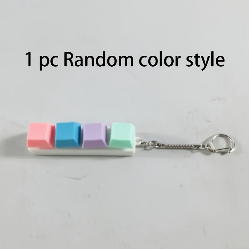 Adult Keyboard Keychain Relaxation Toy Multicolor Novelty Gift for Halloween