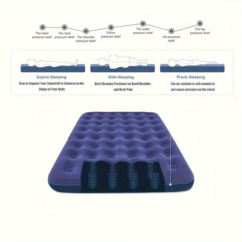 Portable Inflatable Bed Air Cushion Bed Thickened Inflatable Folding Air Mattres