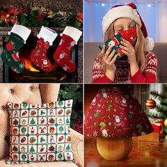 8pcs Christmas Quilting Cotton Craft Fabric Pre Cut Squares Sheets