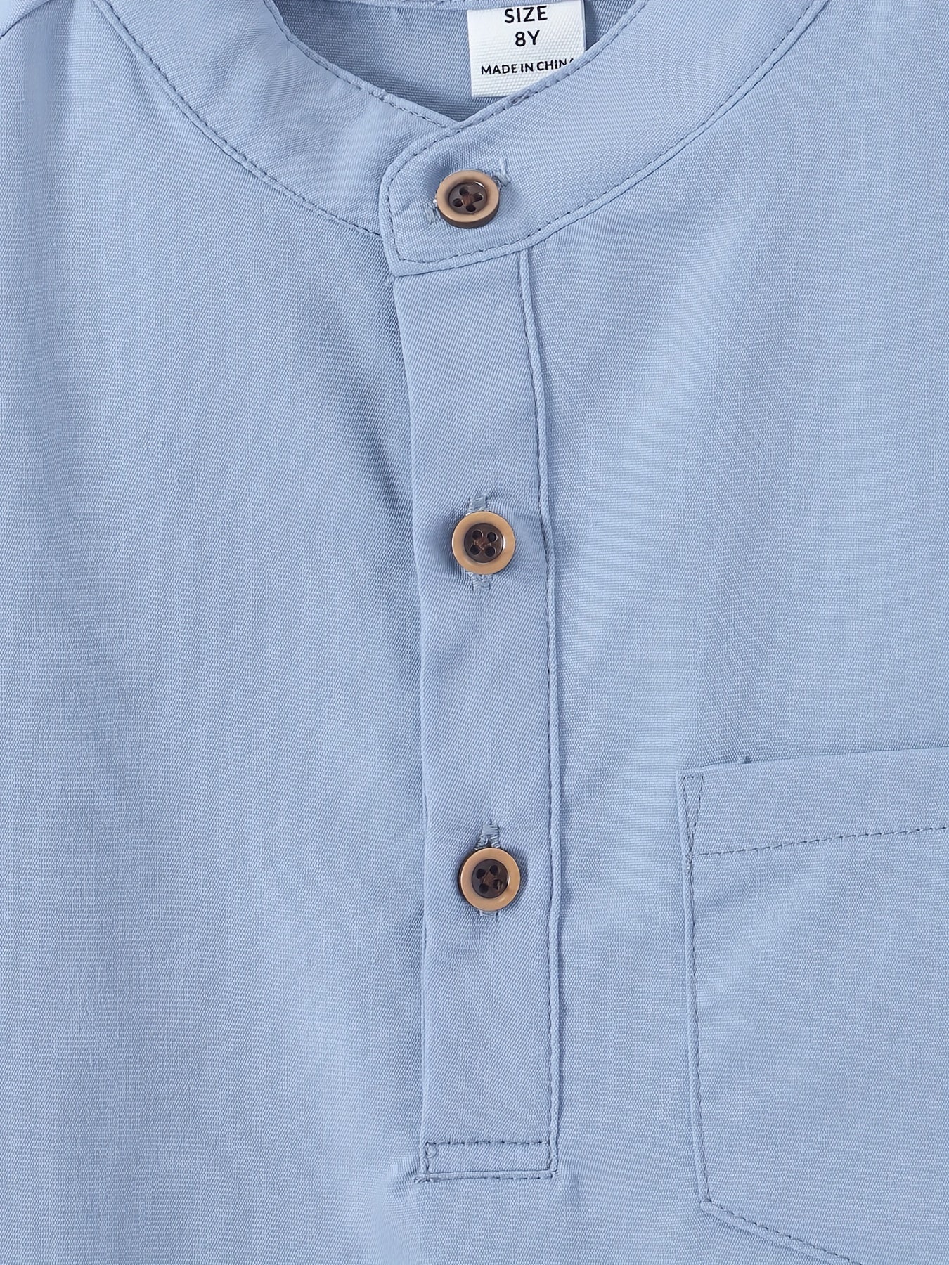 Boys Plain Shirt Casual Short Sleeve Top For Summer Kids