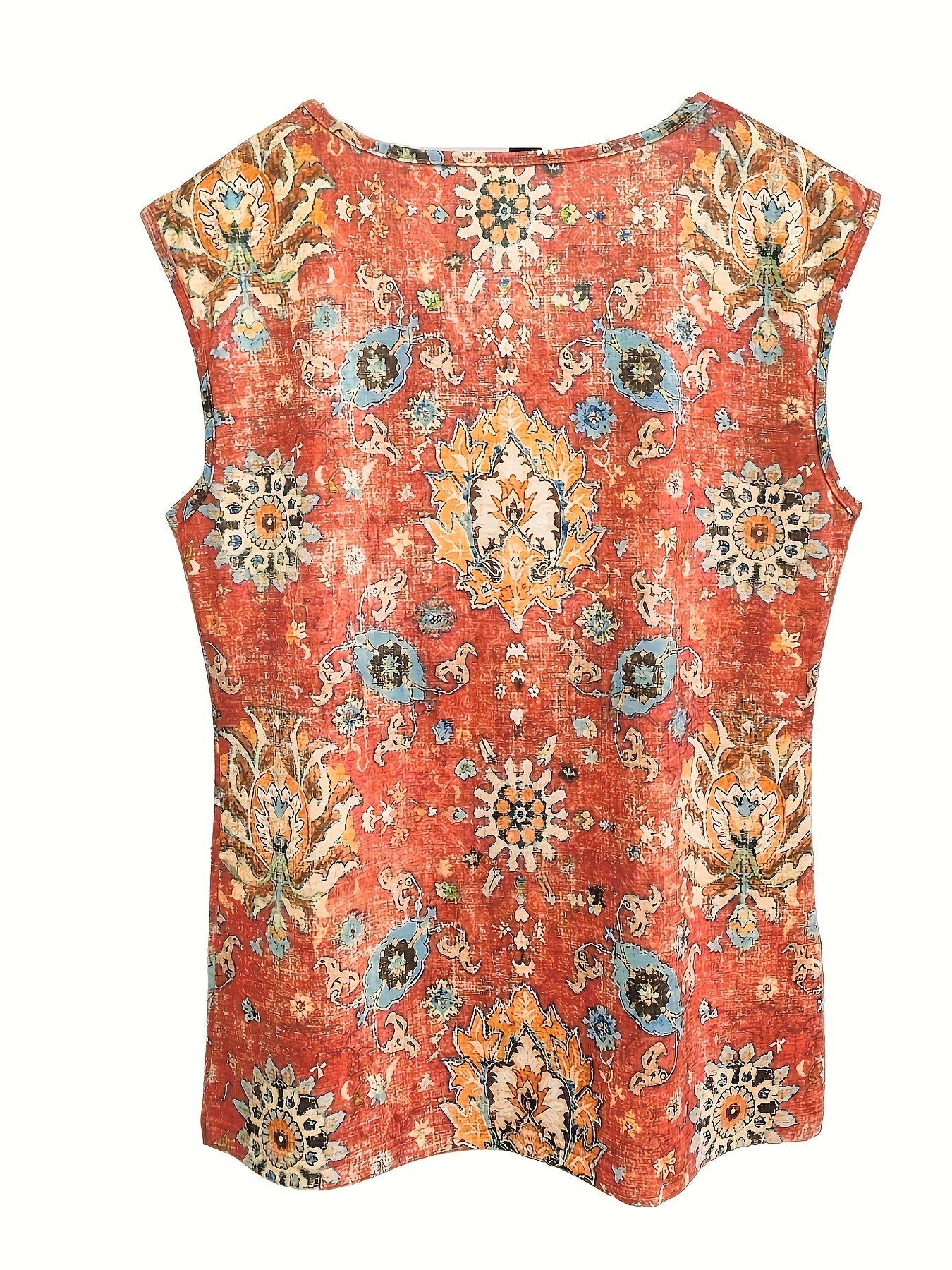 Floral Print Tank Top Summer Sleeveless Casual Top