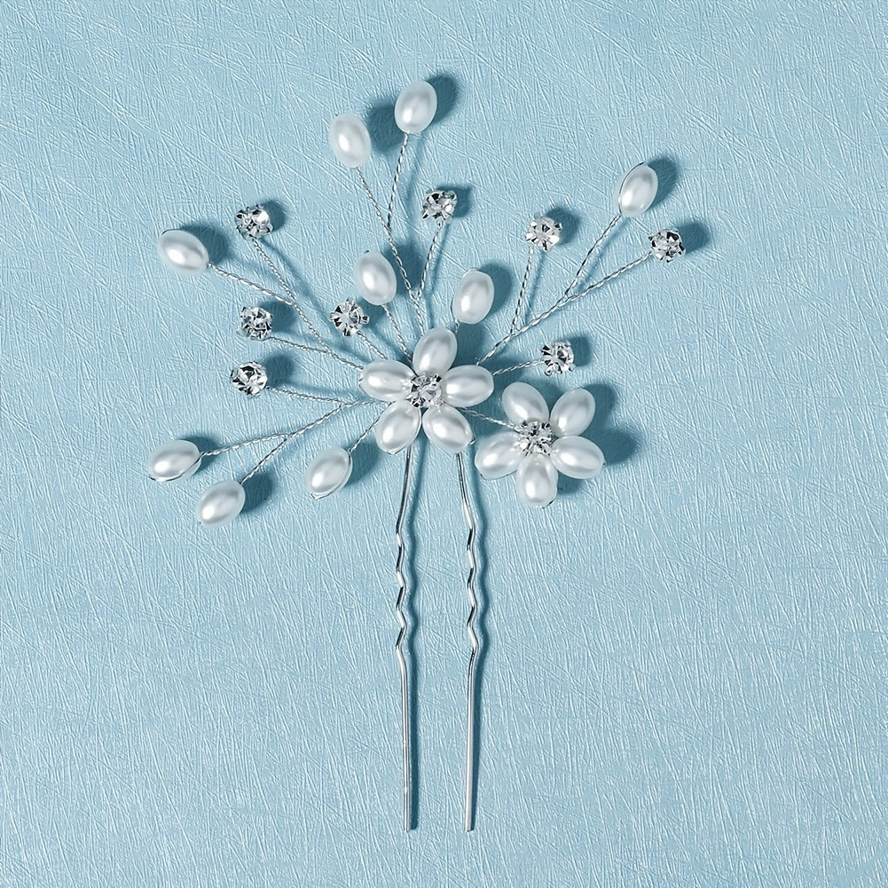 Floral Wedding Hair Pins Bridal Headpiece Bridesmaid Bobby Pins