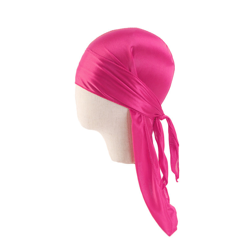 Kids Silk Sleep Cap Boys Pirate Cap Girls Headwraps