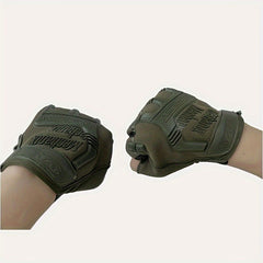 Outdoor Cycling Half Finger Gloves Men's Training Tactical Anti Army Fan Protect