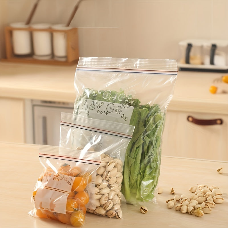 Double Zipper Bags Reusable Food Storage Leak Proof Freezer Bags BPA Free