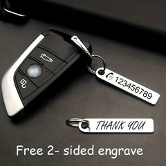 Personalized Men's Key Chain Stainless Steel Car Key Holder