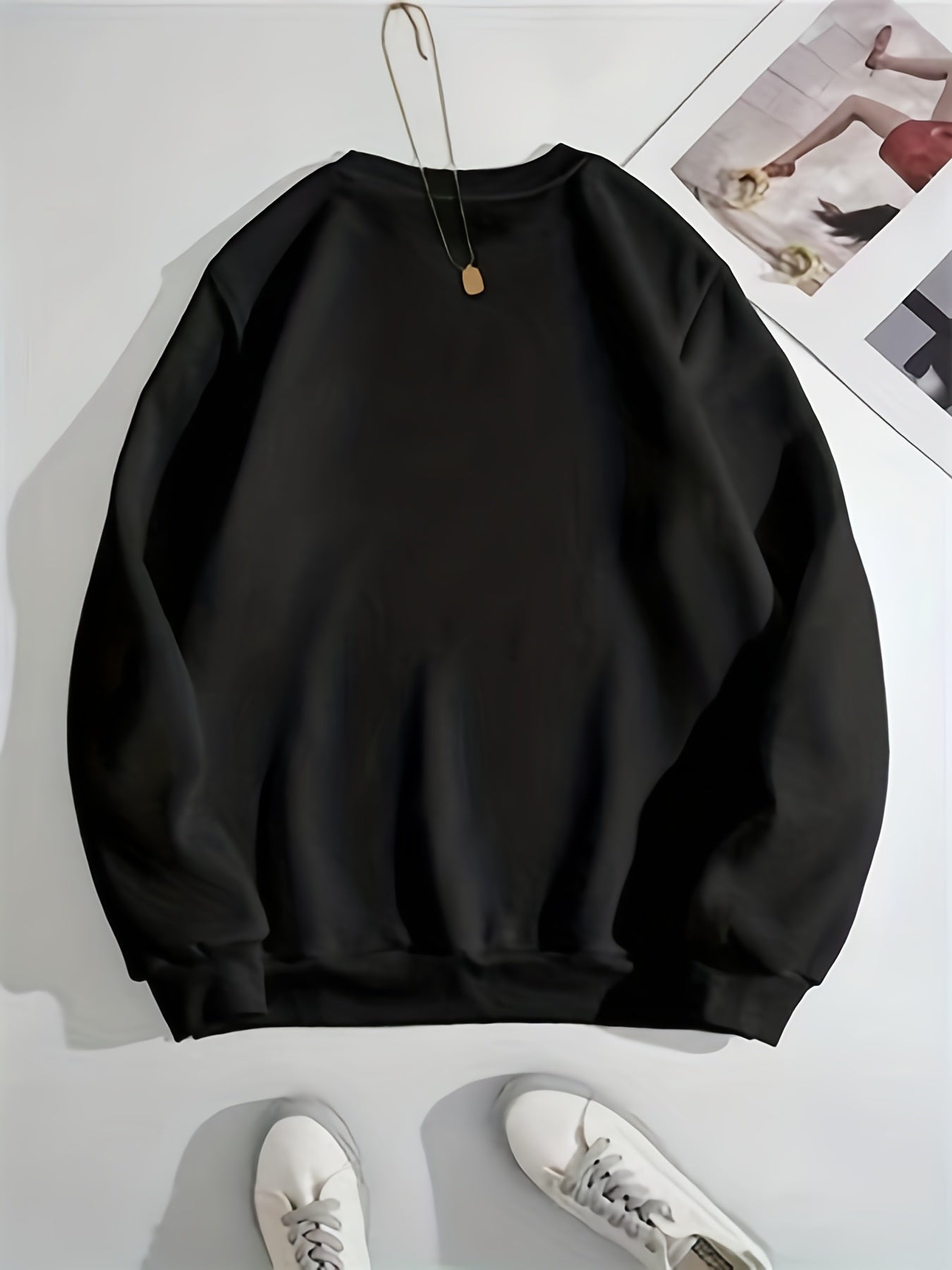 Graphic Print Pullover Sweatshirt for Women