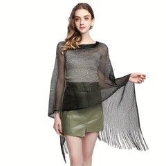 Tassel Shawl Bikini Cover Up Summer Sunscreen Wraps for Women