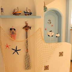 Fishing Net Decoration Wall Fishing Net Thick Thread Hemp Rope Shell Net