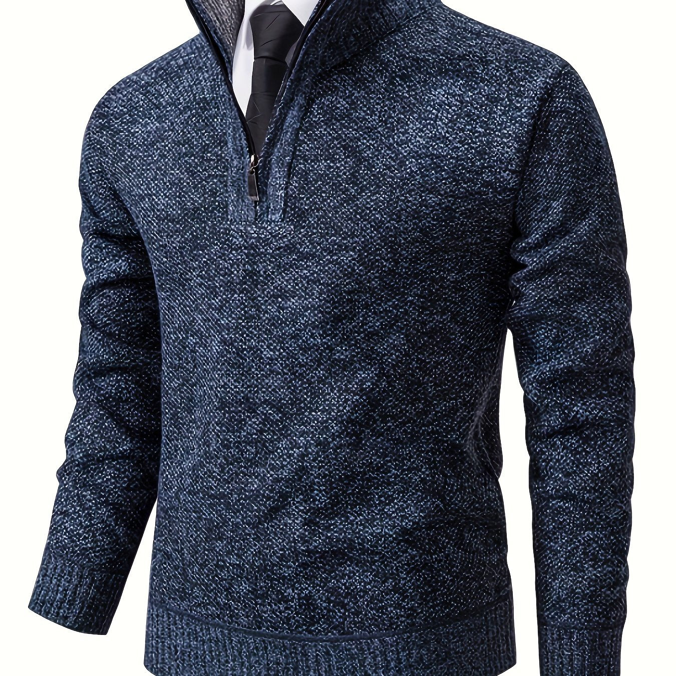 Men's High Neck Fleece Pullover Sweater
