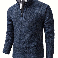 Men's High Neck Fleece Pullover Sweater